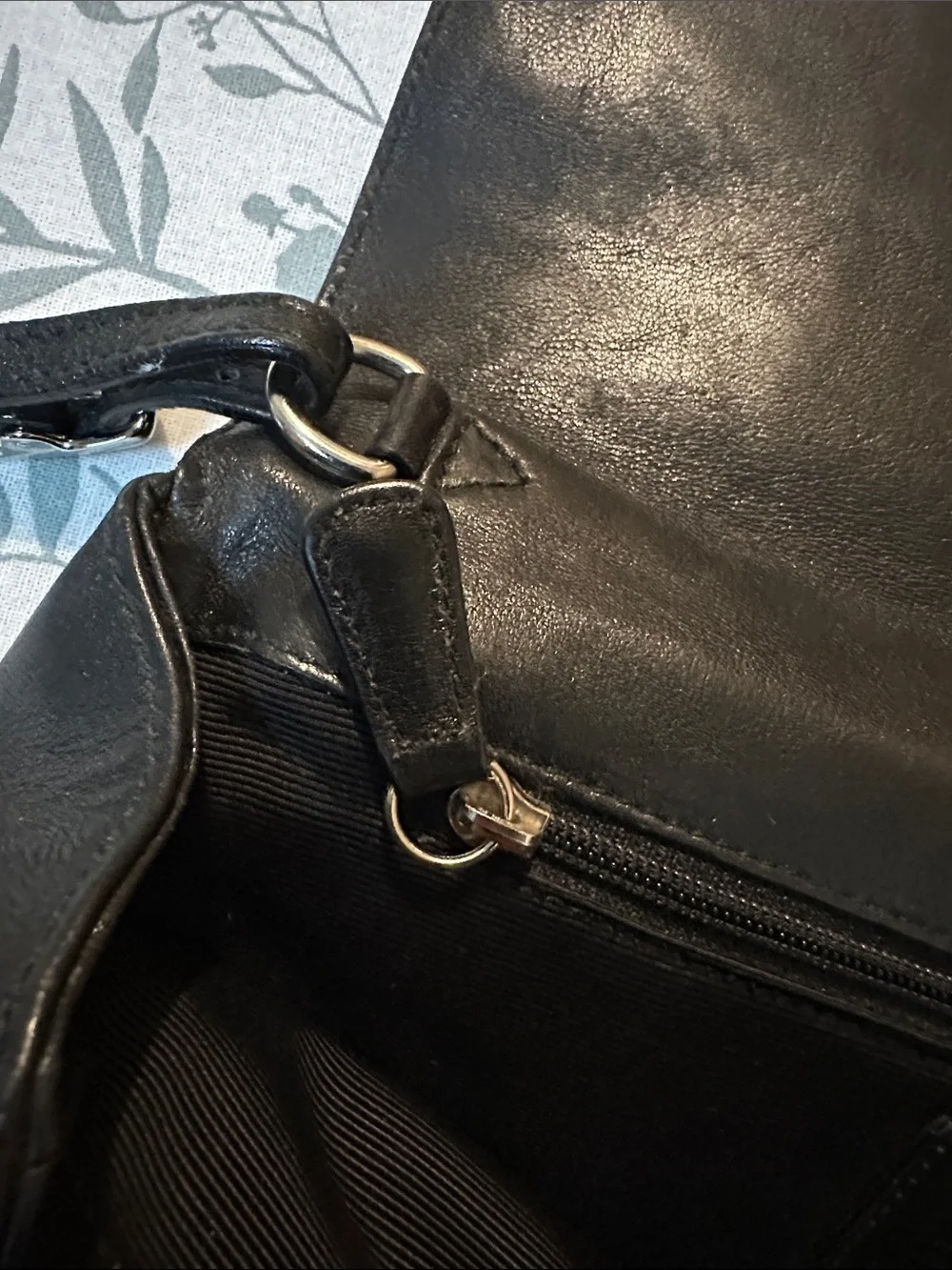 Classic Black Leather Clutch Bag